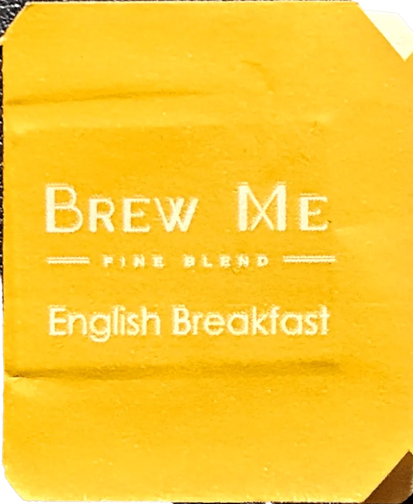 English breakfast tea tag from Brew Me