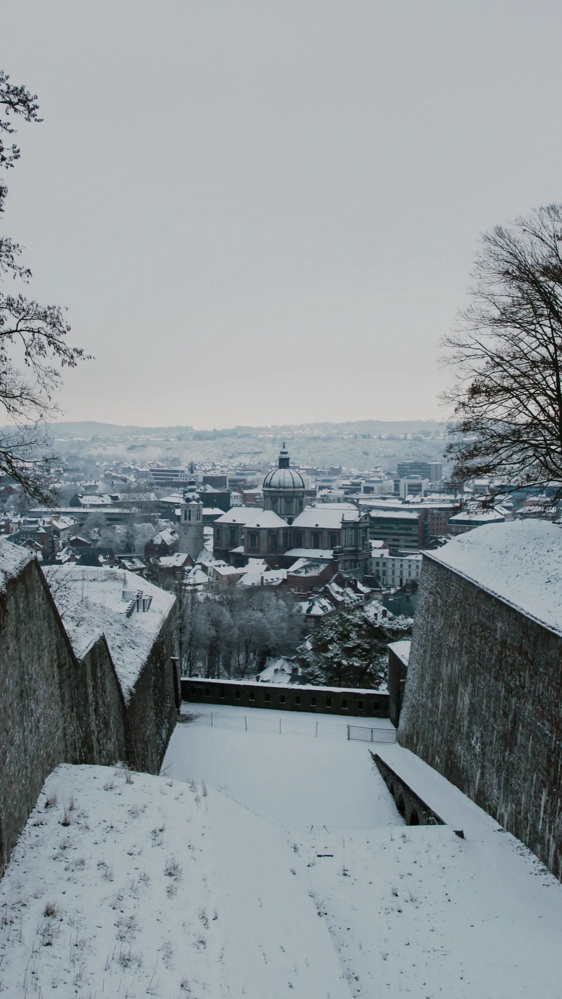 Namur in snow
